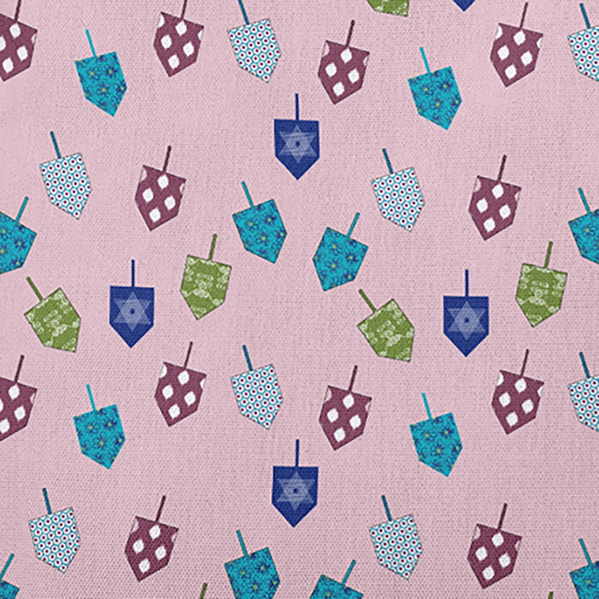 18" x 18" Simply Daisy Dreidel Pattern Polyester Accent Pillow, Light Pink Qty 1