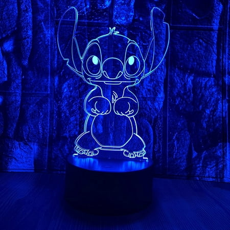 Cartoon Star Baby Animals Stitch Lilo and Stitch Anime Figure 3D LED ...