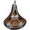 thumbnail image 2 of Asiento de cuero duradero para bicicleta, asiento de cuero de vaca Vintage para ciclismo con resortes, asiento de cuero negro, asiento cómodo con resorte, 2 of 5
