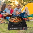 thumbnail image 4 of Vivicreate Portable Butane Camping Stove, Single Burner Gas Cooker with Carrying Case, Black, for Camping and Outdoor Cooking, 4 of 8