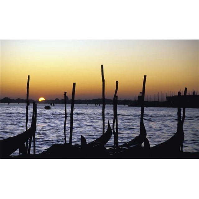 Posterazzi DPI1888685LARGE Gondolas At Sunset Poster Print, 36 x 22 - Large