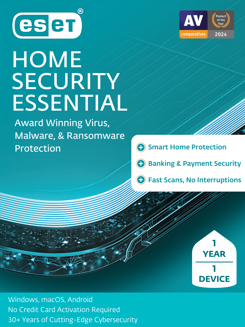 Office Home 2024 + ESET Home Security Essential 1-Year 1-Device Digital Download