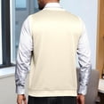 thumbnail image 4 of XIAOCHA Men's Knit Vest V Neck Plaid Print Sweater Warm Casual Office Top, 4 of 6