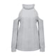 thumbnail image 4 of ICHUANYI Liquidación Mujer Casual Fuera del Hombro Color Sólido Ahueca Hacia Fuera Blusa De Manga Larga Camisa Tops ICHUANYI WER202308256301, 4 of 6