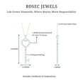 thumbnail image 4 of Rosec Jewels Lab Grown Diamond Heart Key Pendant Necklace - with Chain - Ready to Gift, 14K White Gold, 4 of 7