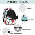 thumbnail image 3 of Pioneer Flower Floral Print Pattern Backpack for School, Cute School Bag with Adjustable Shoulder Straps and Padded Back, 15.3"x11"x7.1", 3 of 3