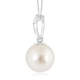 thumbnail image 2 of ANGARA South Sea Cultured Pearl Pendant with Ribbon Bale in 14K White Gold for Women | June Birthstone, Birthday, Anniversary, Jewelry Gift for Women | Pearl Necklace, 2 of 5