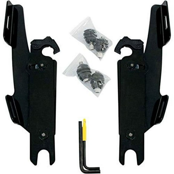 Memphis Shades Trigger-Lock Mounting Kit (Black/Fats and Slim Windshields/B