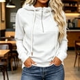 thumbnail image 1 of Neewe Women’s 2026 Fall Long Sleeve Hoodie Drawstring Pullover Sweatshirt Solid Color Casual Tops Blouse, 1 of 6
