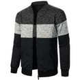 thumbnail image 1 of Suéteres DecSea para hombre, cárdigan, sudadera, sin capucha, con cremallera, cuello alto, ligeros, 1 of 4