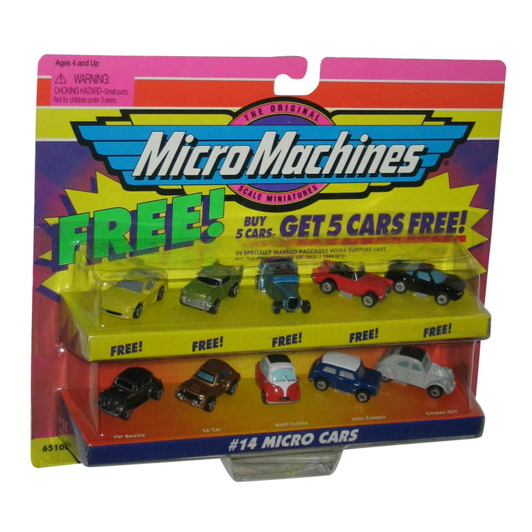 Micro Machines Planet Cars #14 Collection Galoob Toy Set w/ 5 Bonus Cars