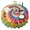 Colorful Tie Dye-1, variant on Colorful Tie Dye Pattern Round Tablecloth 60"x60",Wrinkle Wipeable Table Cloth for Kitchen Dining Room Picnic Patio Party