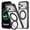 Transparent + black, variant on iPhone 17 Pro Case with Stand, 360 Magnetic Ring Stand, Military-Grade Protection [Compatible with MagSafe] Shockproof Case for iPhone 17 Pro Slim Cover Adjustable Foldable Kickstand, Clear