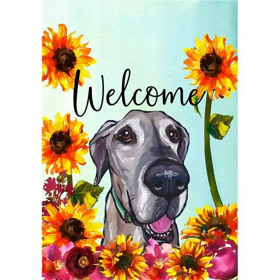 Best of Breed HH630201 Great Dane Best of Breed HHS Welcome Garden Flag