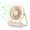 Lighted Beige, variant on Portable Desk Fan with LED Light, USB Rechargeable Personal Fan, Ultra Quiet 5-Speed Fan, 180° Adjustable Foldable Design, Digital Power Display, Mini Desktop Fan for Office, Bedroom, Home, Travel