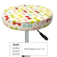 thumbnail image 4 of Daiia Bow Ties Pattern Stool Covers Round,Round Bar Stool Covers Waterproof Bar Chair Covers Washable Stool Cushion Slipcover for 12-14 Inch Chair-13 inch, 4 of 7