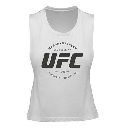 Reebok Womens Cropped Muscle Tank Top, White, X-Large