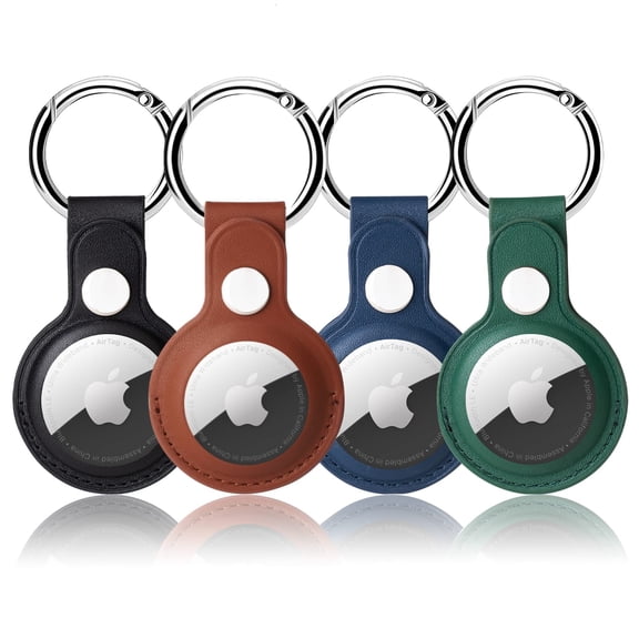 WILLED 4 Pack AirTag Holder, Airtag Keychain for Apple Air tag, Air Tag Holder Protective Tracker Cover for Backpacks, Keys, Bags, Pets, and Luggage (Multi-Color)