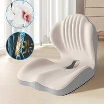 Ergonomic Seat Cushion with Backrest Support, Memory Foam Office Chair Cushion for Back Pain Relief, Portable Lumbar Support Pillow for Desk, Car, and Home Use