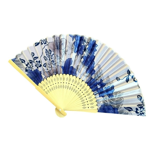 kjfeif Foldable Bamboo Fans,Eastern Style Handheld Fan Japanese Chinese Fan for DIY Decoration Wedding Dancing Party