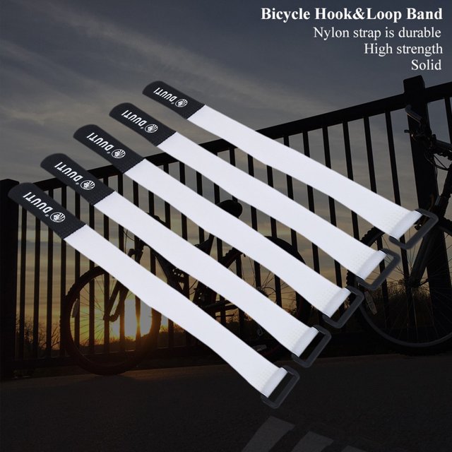 Yuarrent 5 uds., Deportes, ciclismo, montar, ajustable, nailon, manillar de bicicleta, tija de sillín, correas, accesorios Ciclismo Blanco Yuarrent OD0380-01