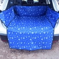 thumbnail image 2 of 1pc Large Car Pet Trunk Mat Tarpaulin Waterproof Dog Cat Back Seat Covers Rear Auto Pad Car Protection Blanket (Blue), 2 of 5