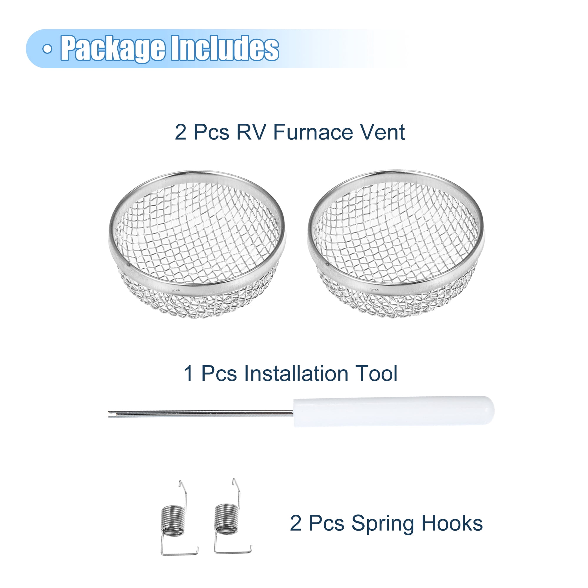 Unique Bargains RV Flying Screen Furnace Vent Cover for Campers and Trailers