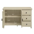 thumbnail image 6 of Gewnee Rattan 2-Door 3-Drawer Storage Cabinet, Versatile Organizer for Bedroom, Living Room and Study, 6 of 18