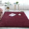 thumbnail image 2 of Hot Selling Items!Mohdy Burgundy Long-Haired Rug M,Modern Soft Small Shaggy Rug for Bedroom Livingroom Dorm Kids Room Indoor Home Decorative Non Slip Plush Furry Area Rugs Comfy Nursery Floor Carpet, 2 of 8