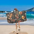 thumbnail image 2 of Yayeee Kids Hooded Towels Toddler Soft Absorbent Beach Bathing Wrap 50" x 23.5", Colorful Flower, 2 of 5