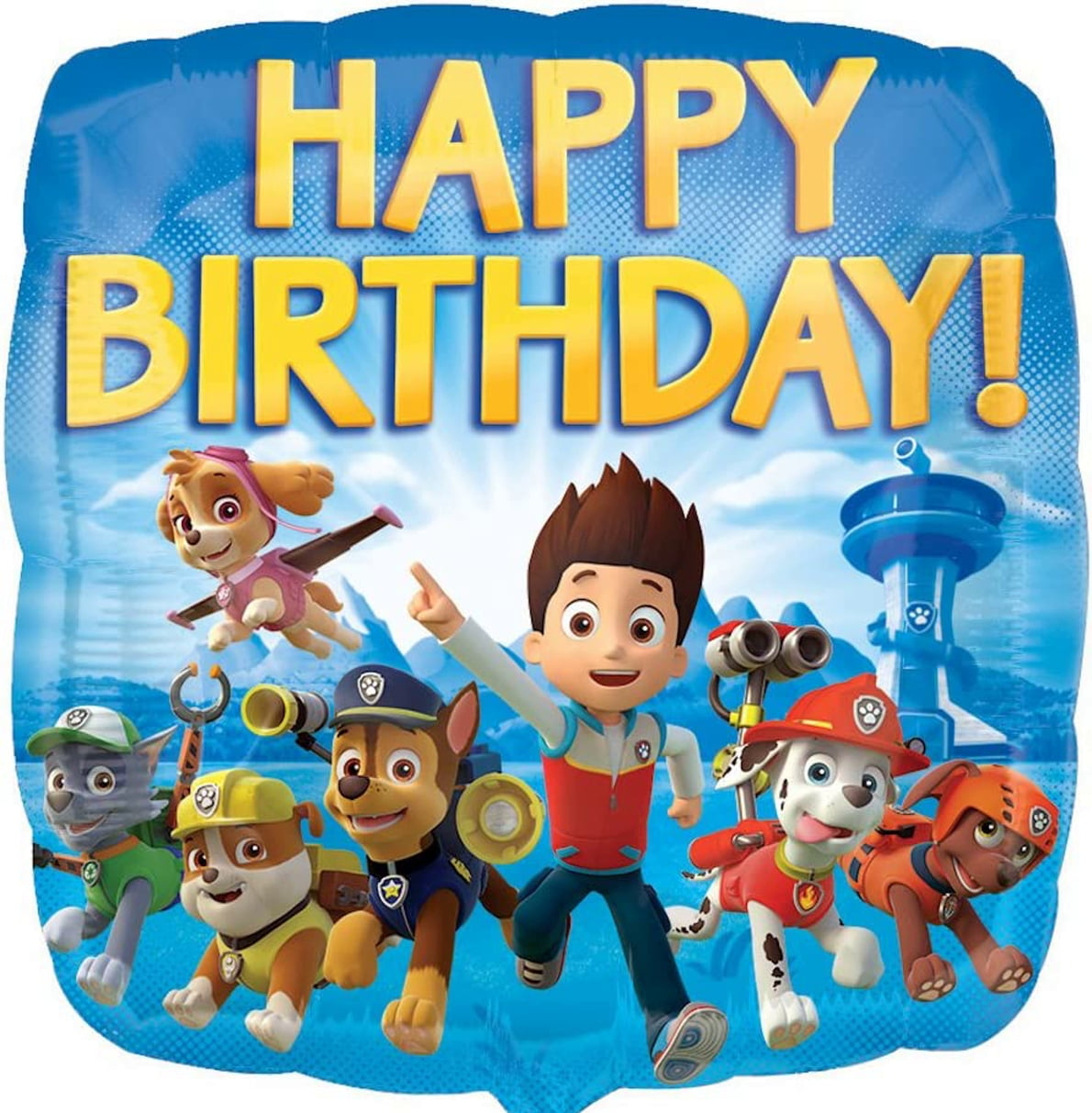 Paw Patrol Chase and Marshall 6th Birthday Party Supplies Balloon Bouquet Decorations