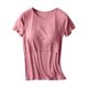 thumbnail image 1 of Mujeres Camisas de Maternidad Blusas Embarazadas Enfermería Tops Camiseta Cuello Redondo Color Sólido Manga Corta Lactancia Materna Odeerbi ODB123218, 1 of 4