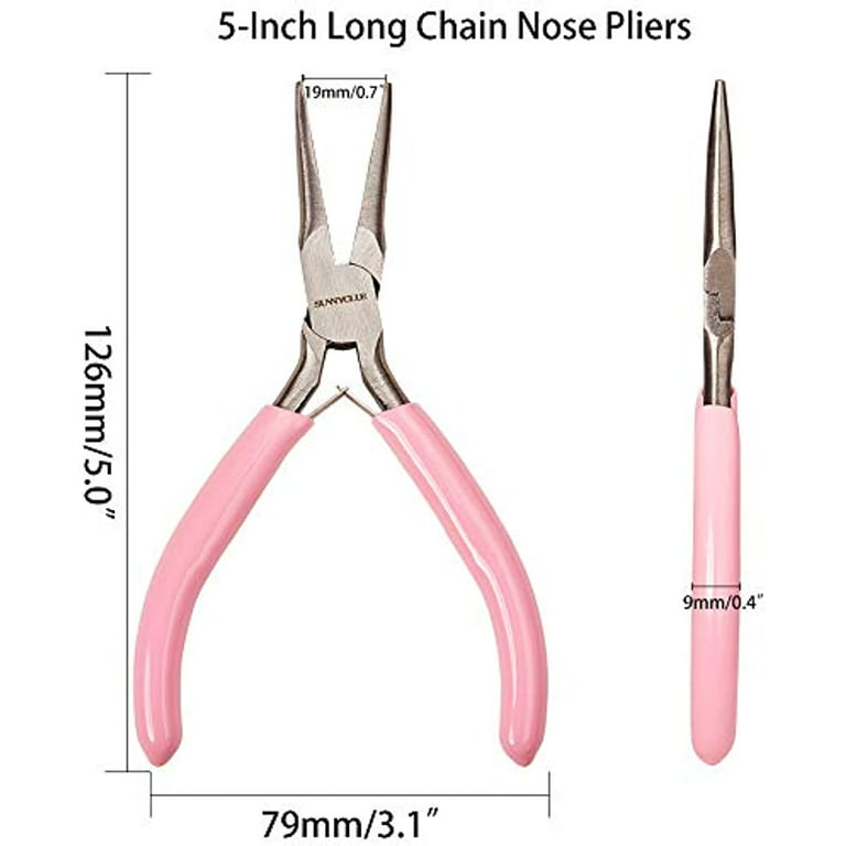 The Beadsmith Simply Modern Series, Chain Nose Pliers, 4.75 Inches Long