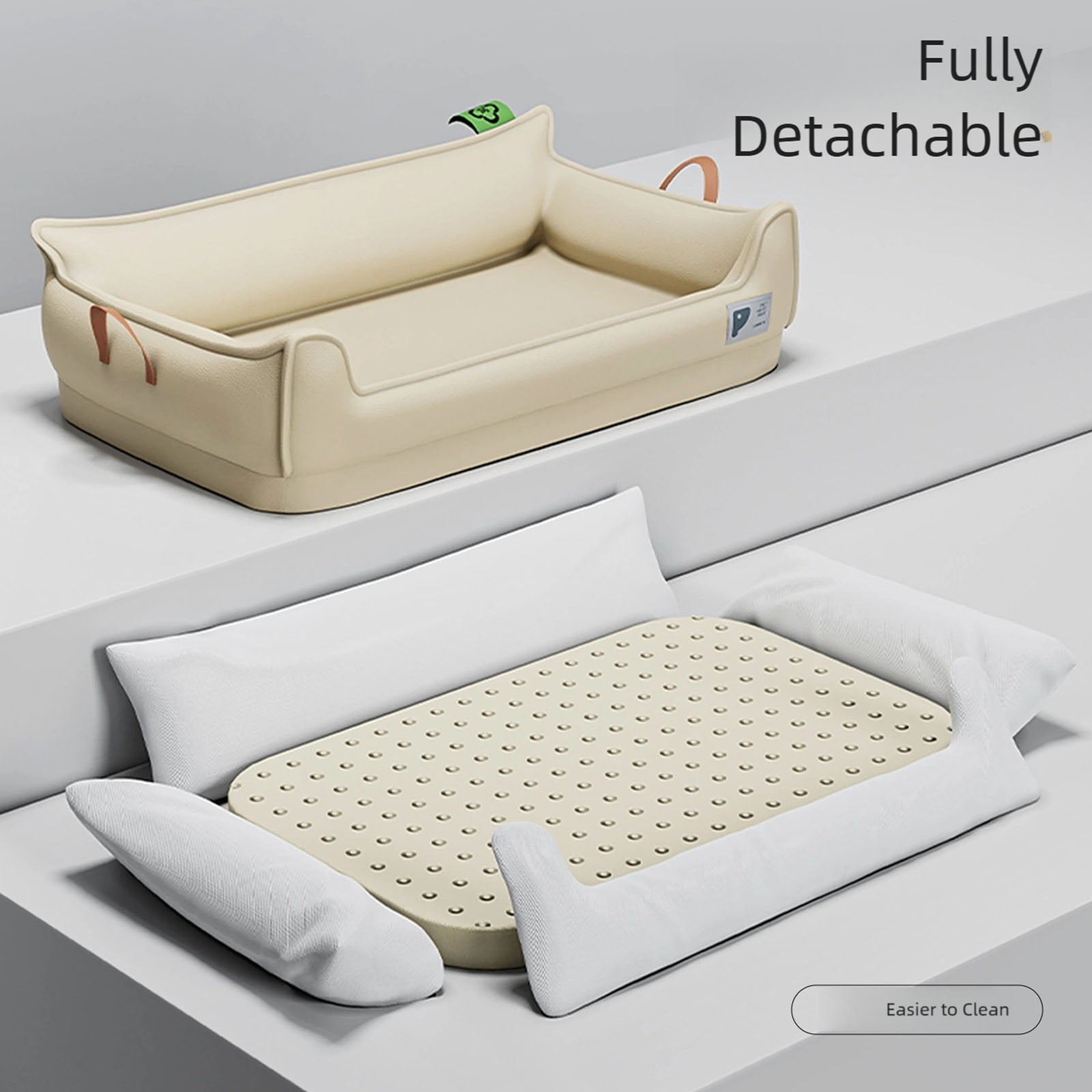 Waterproofed Dog Bed with Removable Washable Cover Durability Scratch and Bites Resistant for Indoor Outdoor Pet