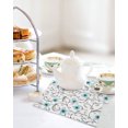 thumbnail image 3 of Teal Blue Daisy Flowers Kitchen Dish Towels for Drying Dishes Set of 2, Spring Floral Elegant Pastoral Waffle Weave Microfiber Hand Tea Bathroom Towels Quick Dry & Absorbent Towel 12x12, 3 of 7