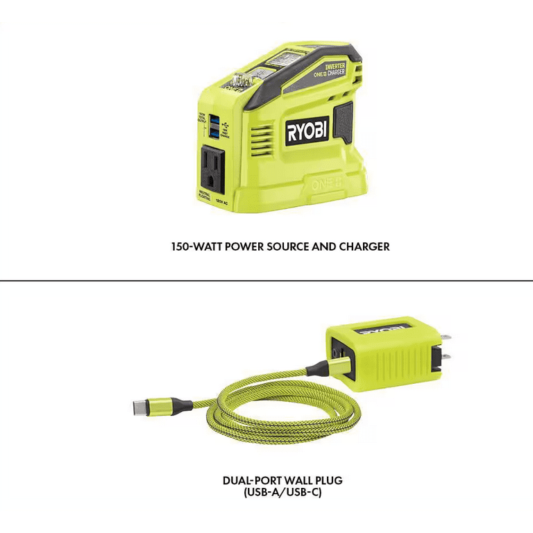 Ryobi 18V ONE+ 150W Battery Power Source and Charger (Battery Not