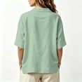 thumbnail image 4 of Asgosdo Summer Tops for Women Plus Size V Neck Half Sleeve Blouses Casual Soft Loose Fit Shirts, 4 of 6