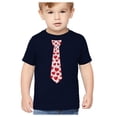 thumbnail image 1 of Tstars Boys Unisex Red Hearts Tie Valentine's Day Kids T Shirt, 1 of 6