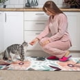 thumbnail image 4 of 2 Piece Floral Flowers Spring Rug Kitchen Rug Set, Decor Kitchen Rugs, Absorbent Non-Slip Washable Floor Mats, Home Indoor Runner Rugs 17"x47"+17"x30", 4 of 7