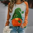 thumbnail image 1 of Qiopertar Mode Femmes T-Shirt Imprimé Col Rond Manches Longues Chandail en Molleton Blouse Hauts Offres de la Semaine Liquidation à Moins de 5$ jusqu'à 90 % de Réduction, 1 of 3