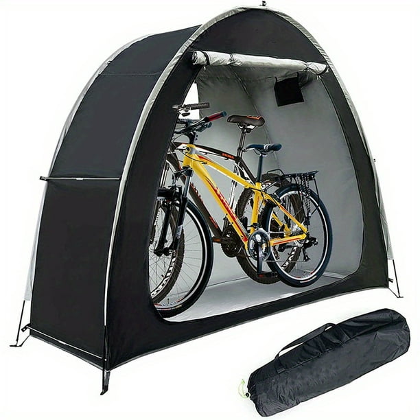 Tente Garage pour Vélo Noire Imperméable Rangement Bicyclette Extérieur