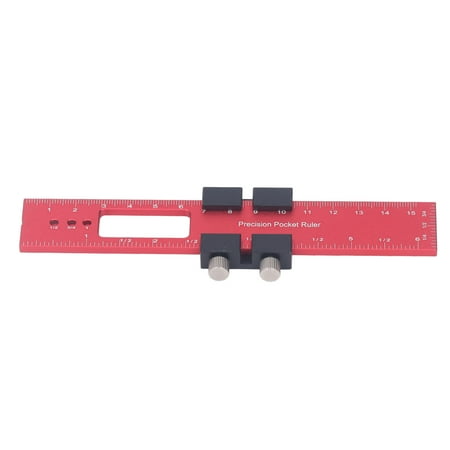 

2024 Woodworking Ruler 160mm Aluminum Alloy Precise Track Marking Ruler with Slide Stop