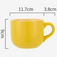 thumbnail image 3 of Farcauo 21oz Yellow Soup Bowls Microwave Safe with Handles Spoon and Coaster Large Coffee Mug XXL Coffee Mugs Big Ceramic Tea Cups Cappuccino Cup Gift Birthday Gifts for Women and Men, 3 of 5