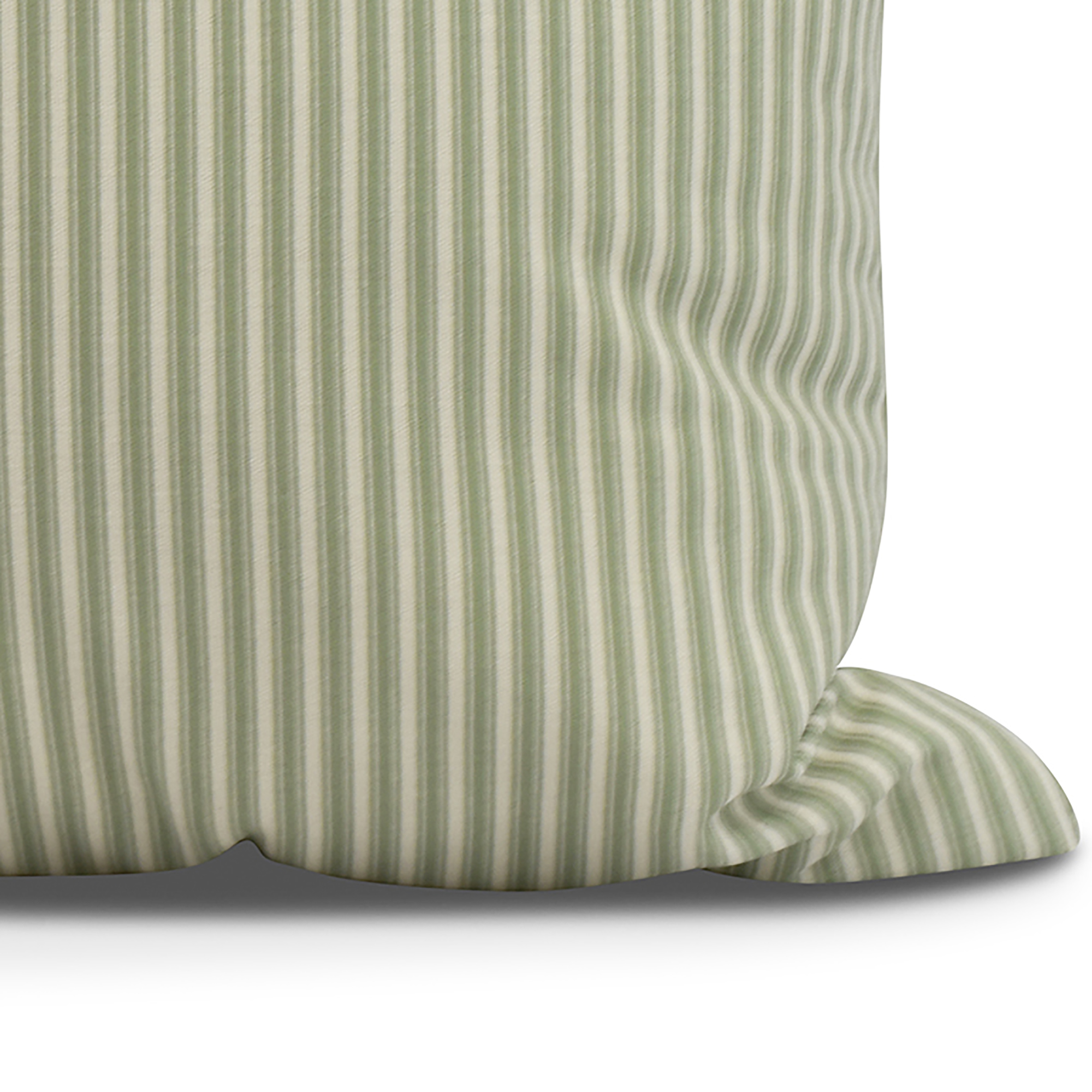 Simply Daisy, 18 x 18 inch,Ticking Stripe Decorative Pillow,Green