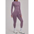 thumbnail image 3 of Top-kevin 2 Piece Seamless Ribbed Workout Sets With Zip Up Jacket High Waisted Gym Yoga Leggings, 3 of 6
