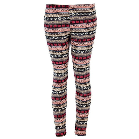 Ugly SNOWFLAKES Pattern PINK and GRAY Christmas Leggings