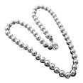 thumbnail image 2 of Silver 8MM Bead Ball Chain Necklace: Handmade Alloy Hollow Bead Necklace, 2 of 7