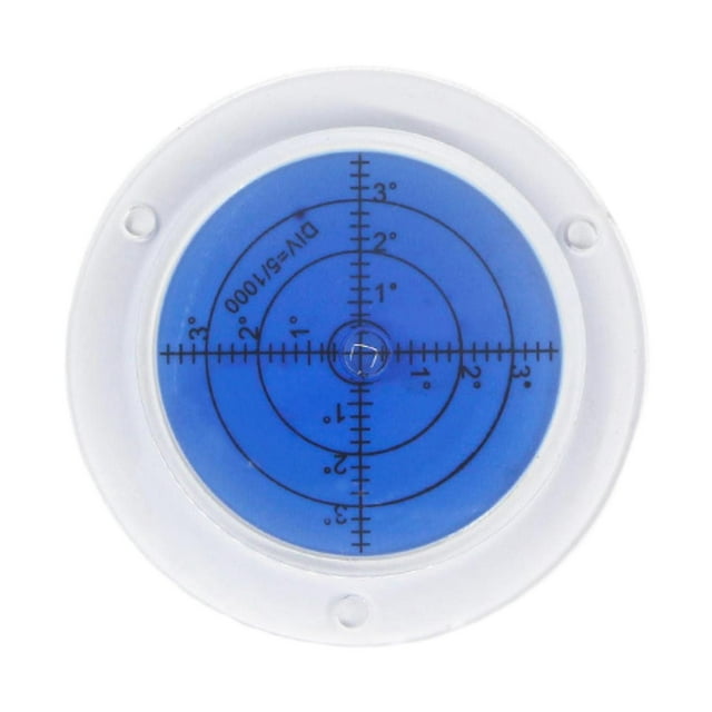 Nivel de burbuja horizontal Cardán Instrumento de nivelación Profesional Circular Spirit azul