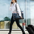thumbnail image 5 of FORMRS Canvas Laptop Tote Bag for Women with 15.6" Computer Compartments Shoulder Handbag, Ocean Waves, 5 of 7