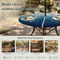 thumbnail image 6 of Round Outdoor Tablecloth with Umbrella Hole and Zipper, Navy Blue Ombre Tablecloth with Elastic Waterproof, Contemporary Gradient Abstract Art Patio Table Covers for 45" - 54" Picnic Pool Tables, 6 of 9